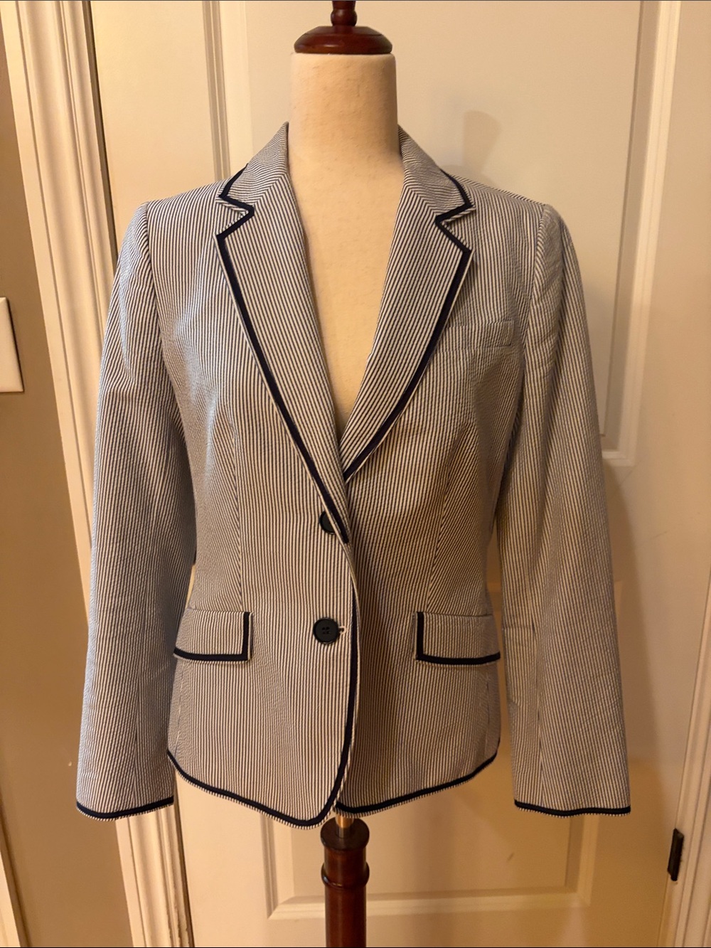 JCREW “Parke” Tailored Women's Linen Blazer - Light Beige - size 8 - NWT
